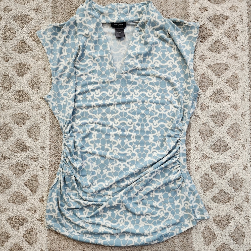 Ann Taylor Patterned Ruched Top - image 3
